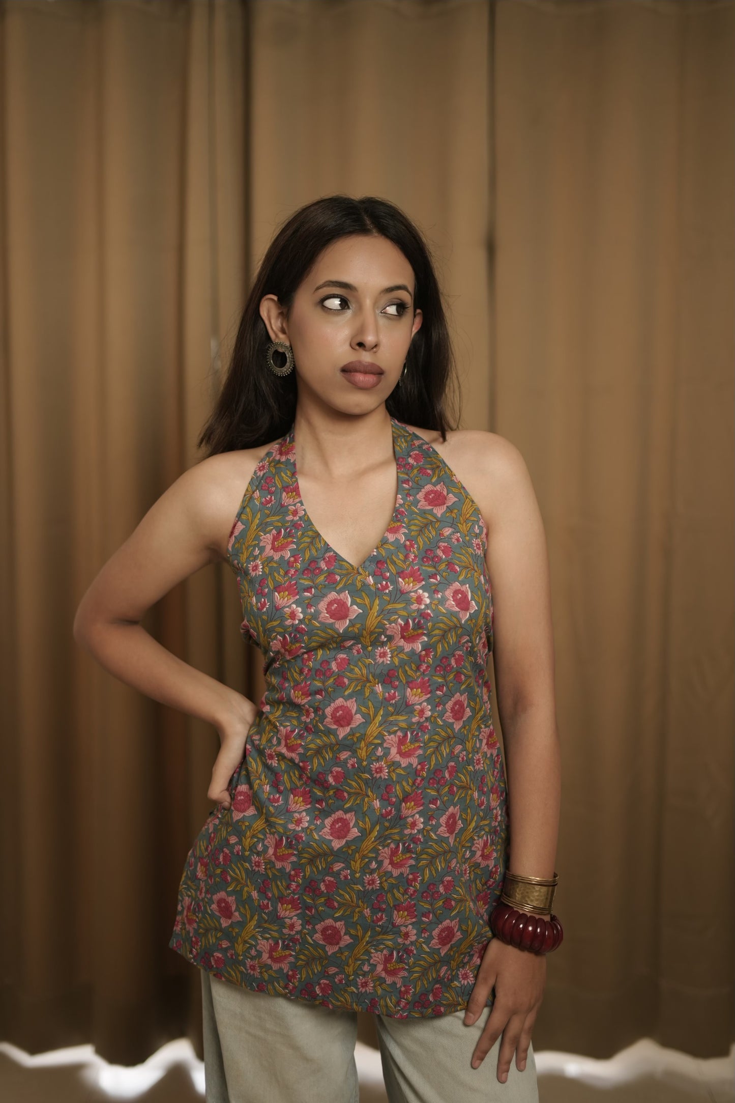 Noor 2.0 Halter neck backless Kurti