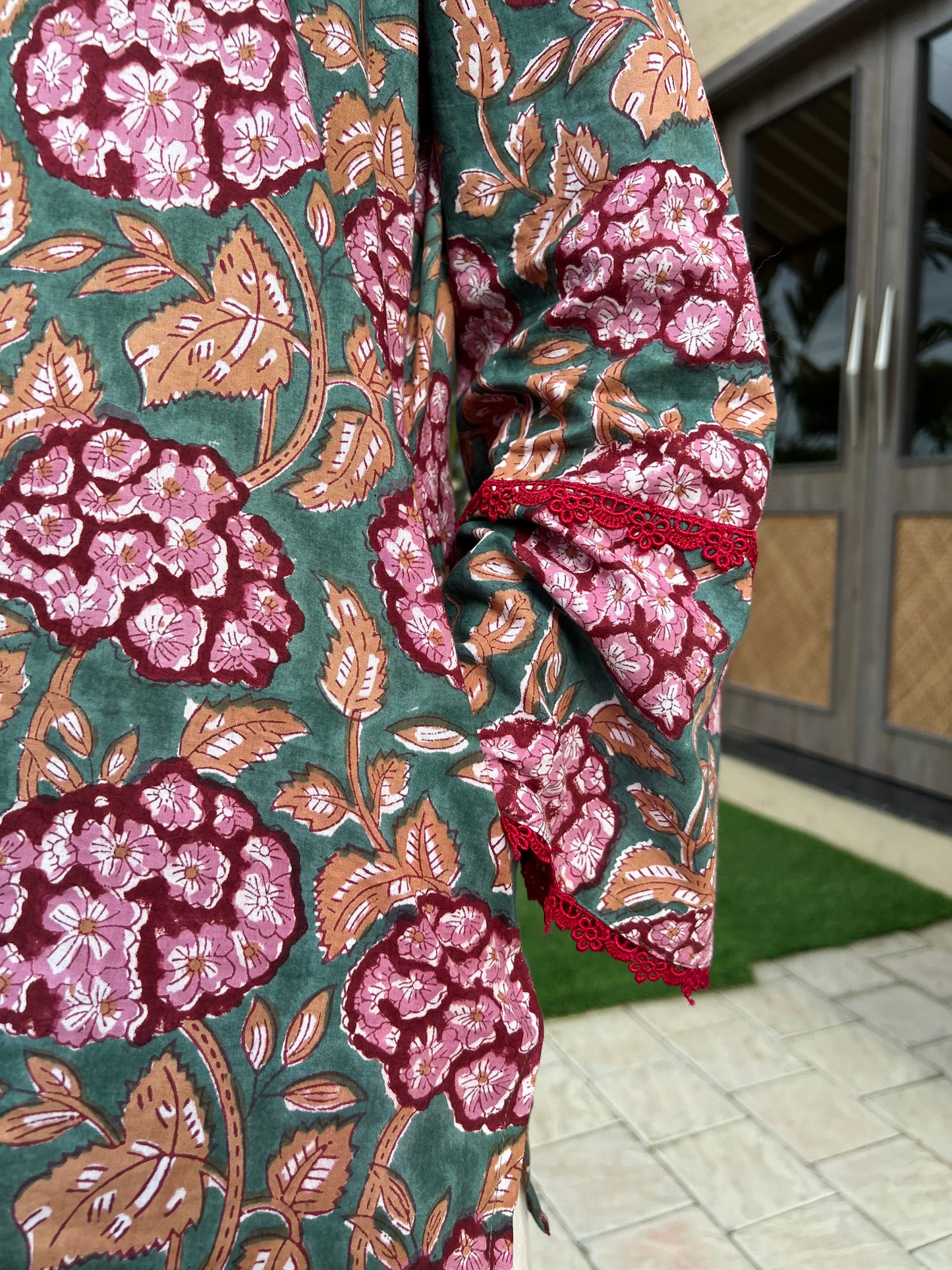 GUL hand block printed pure cotton farsi set