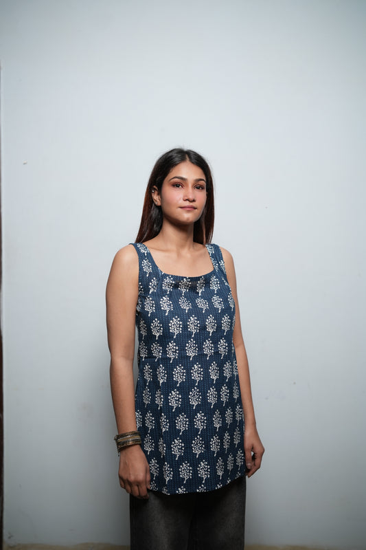 Devanshi pure cotton deep back kurti