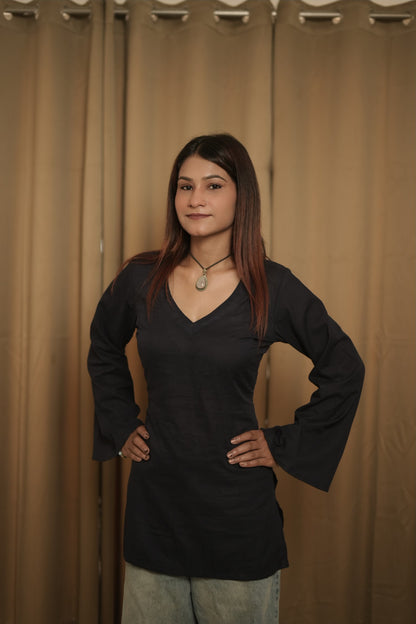 Nimrat navy blue corset kurti