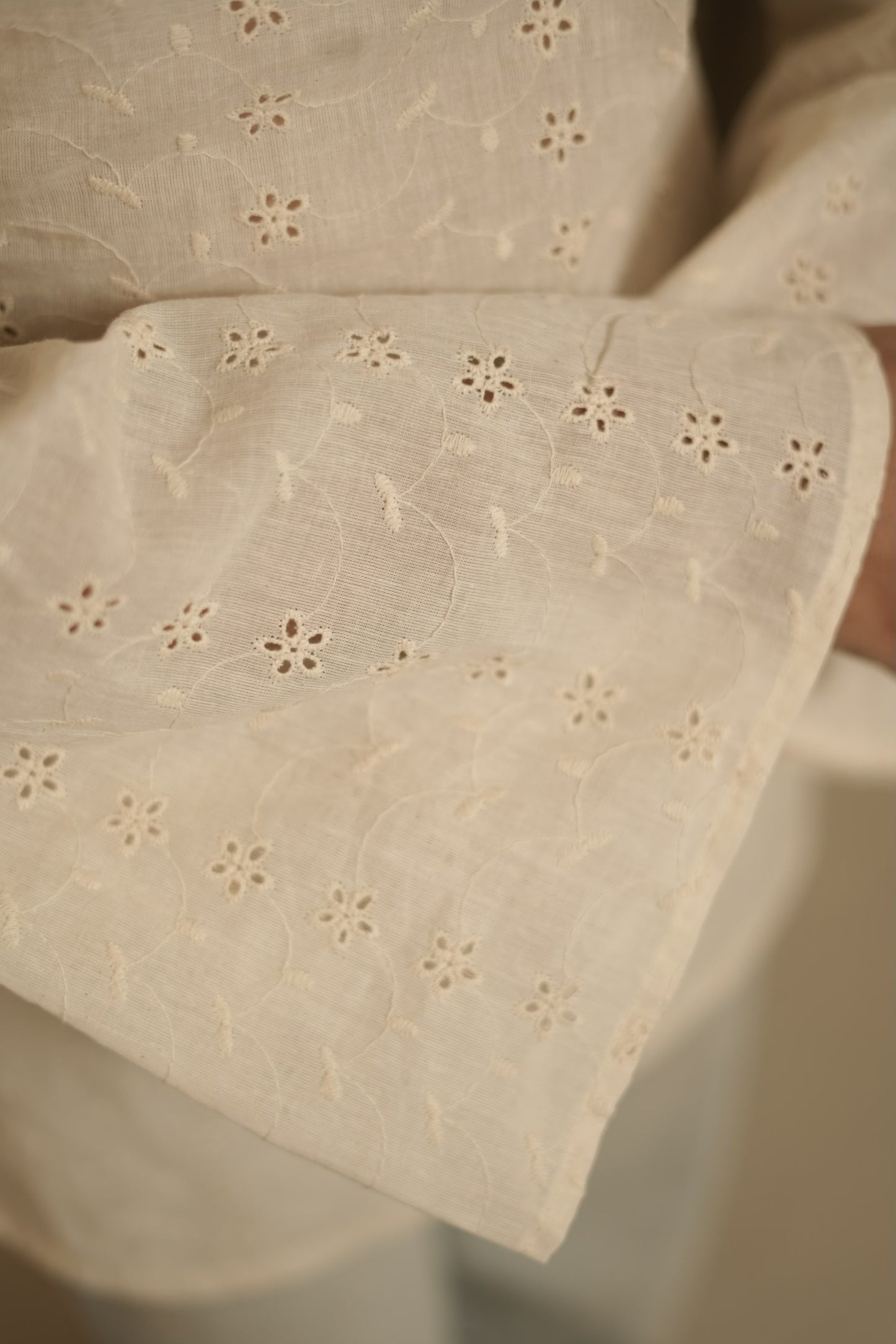 Saanjh chikankari off white corset Kurti