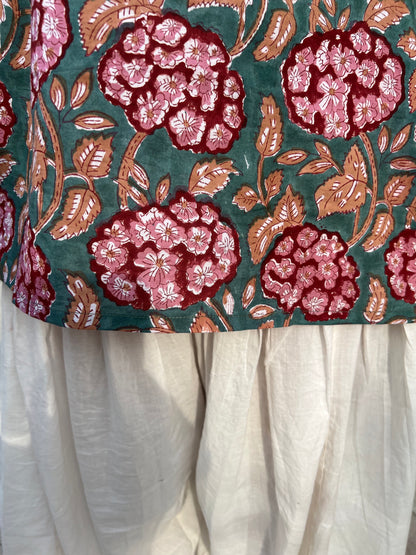 GUL hand block printed pure cotton farsi set