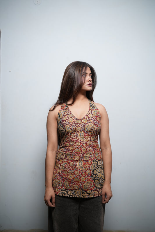 Noor halter neck short kurti
