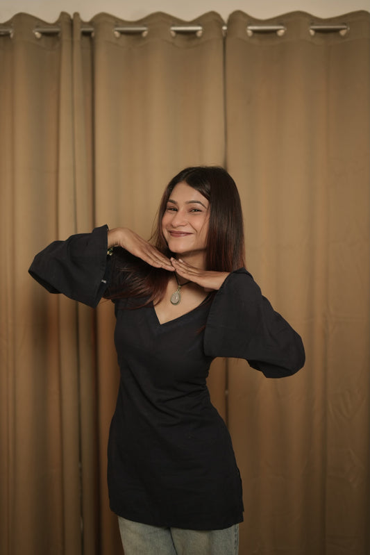 Nimrat navy blue corset kurti