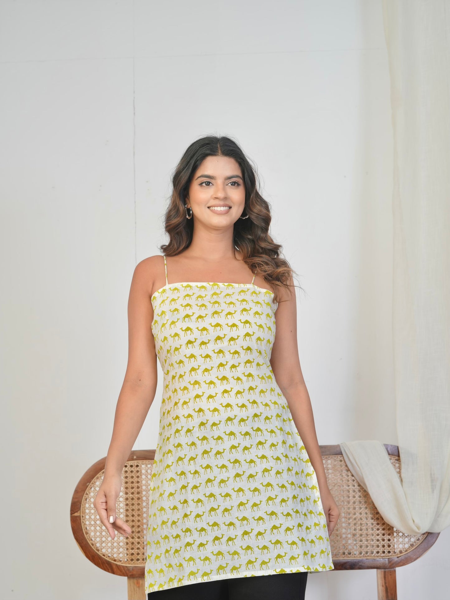 Heer noodle strap corset back kurti