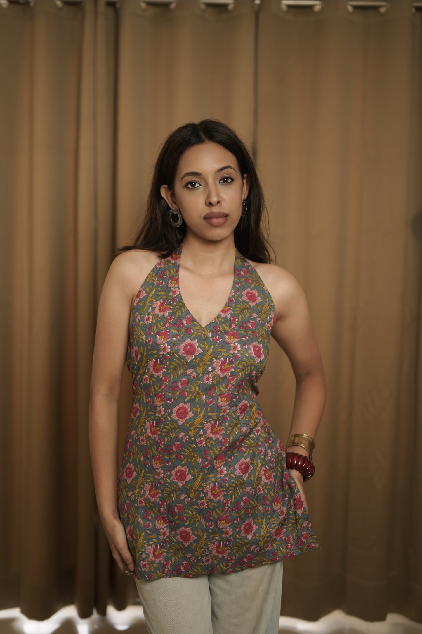 Noor 2.0 Halter neck backless Kurti