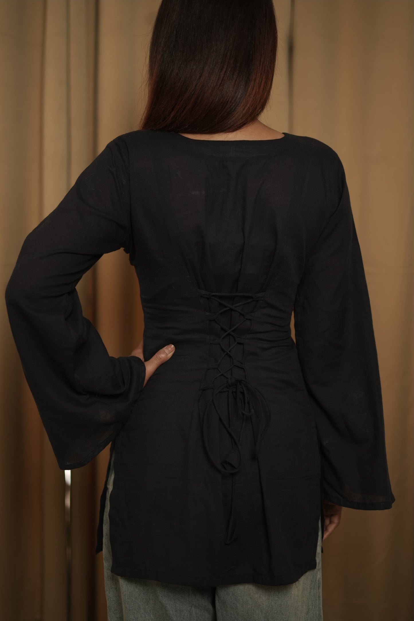 Nimrat navy blue corset kurti