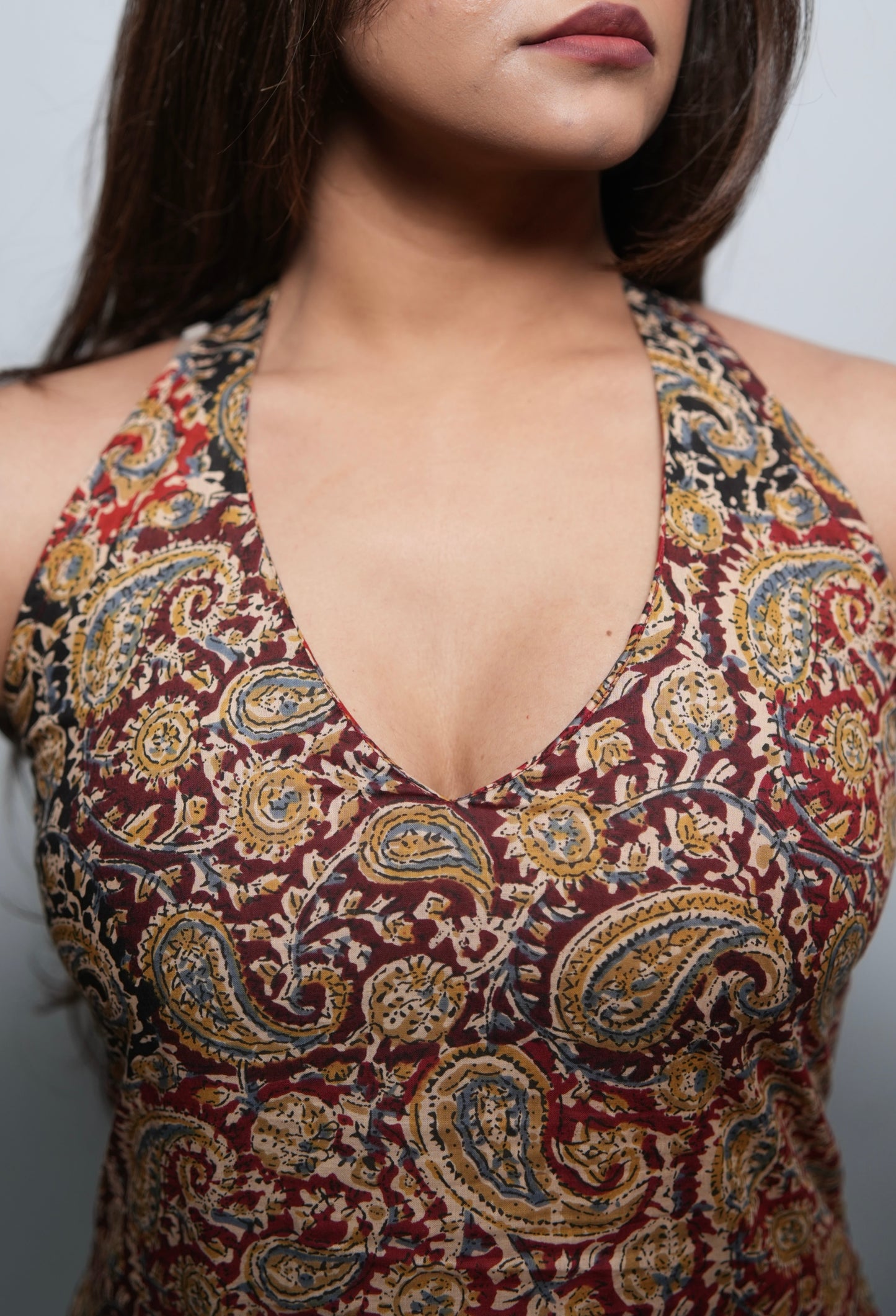 Noor halter neck short kurti